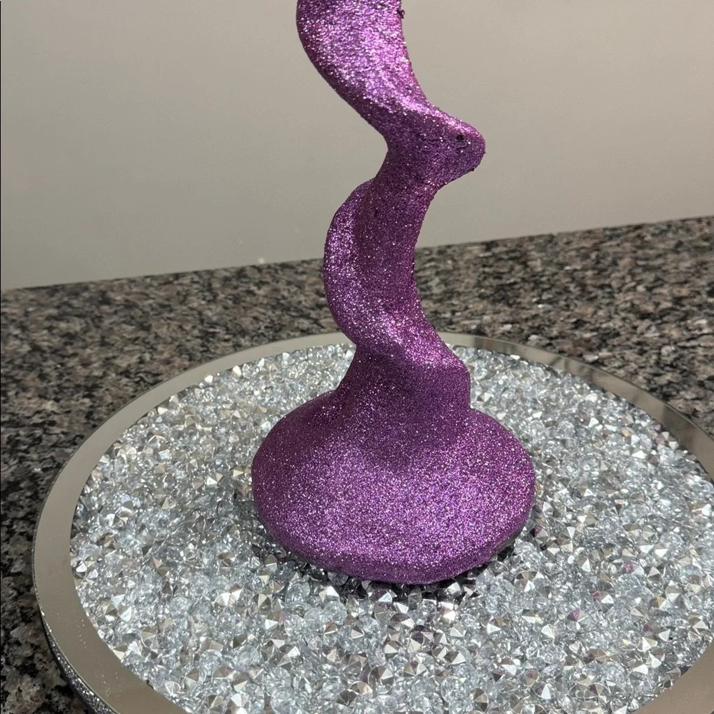 Purple Glitter Tree Decor